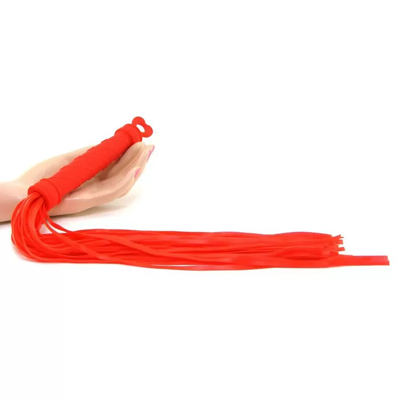 Многохвостая плеть Silicone Bondage Whip – красная