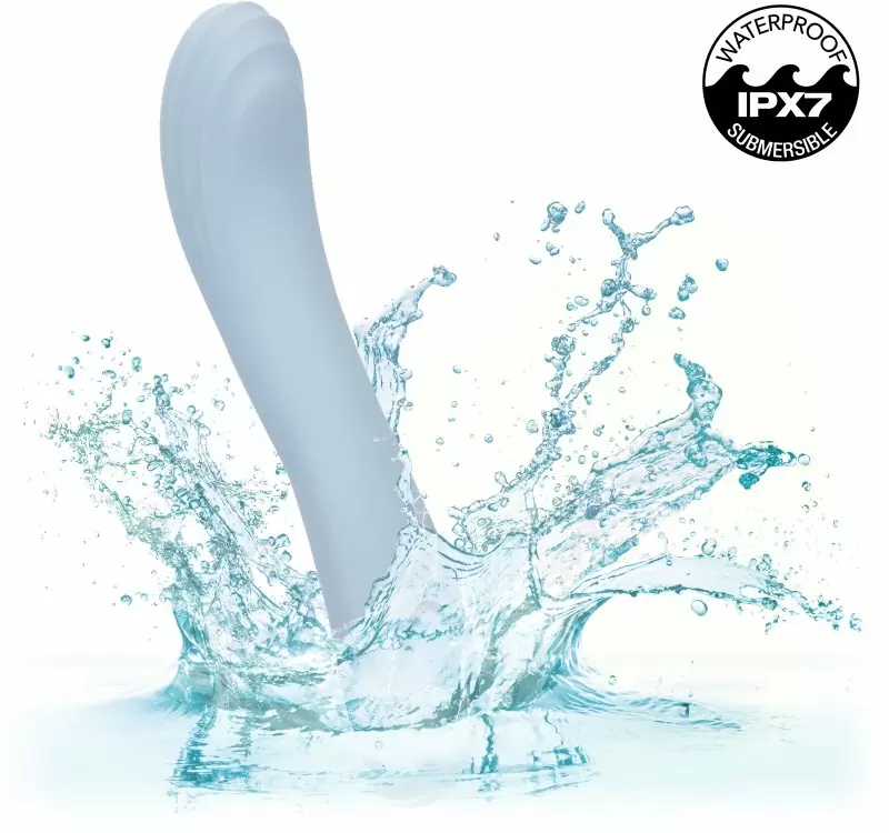 Изогнутый вибратор AZURE COLLECTION - CONTOURED G, 22,8 см, силикон, голубой