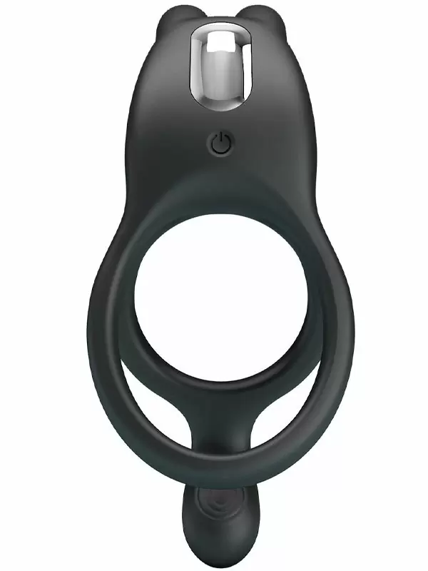 Перезаряжаемое эрекционное виброкольцо Baile Dwayne, с подхватом мошонки, стимуляция клитора, силикон