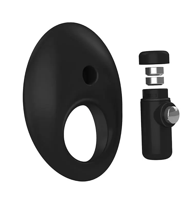 Эрекционное виброкольцо Ovo B5 с рельефным стимулятором клитора – черный