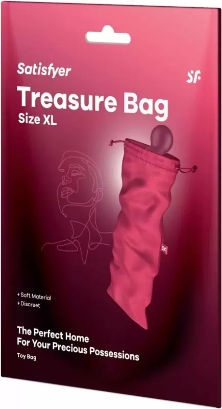 Мешочек Satisfye для хранения секс-игрушек — розовый, размер XL