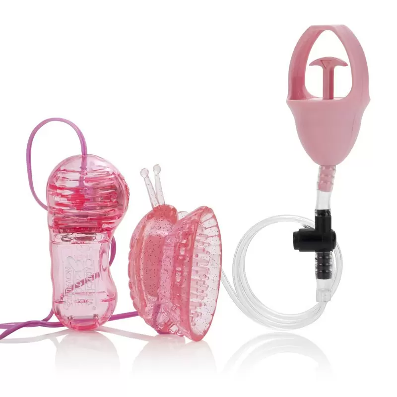 Помпа для клитора с вибрацией Butterfly Clitoral Pump
