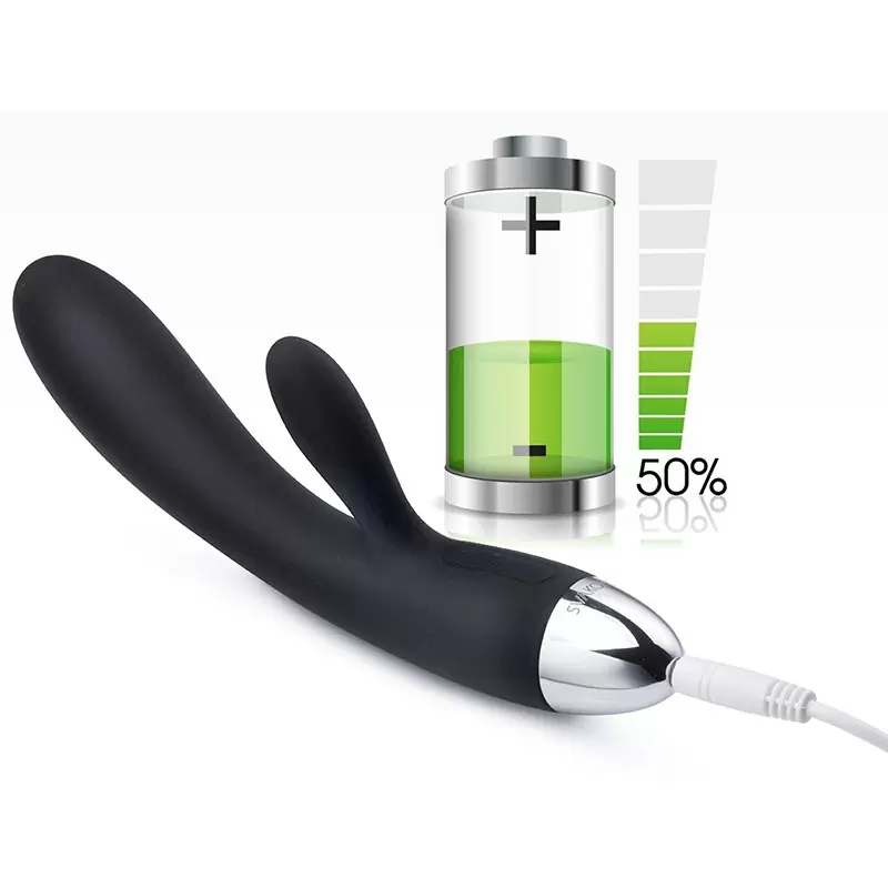 Двойной вибромассажер Alice с интеллектуальным режимом – черный	