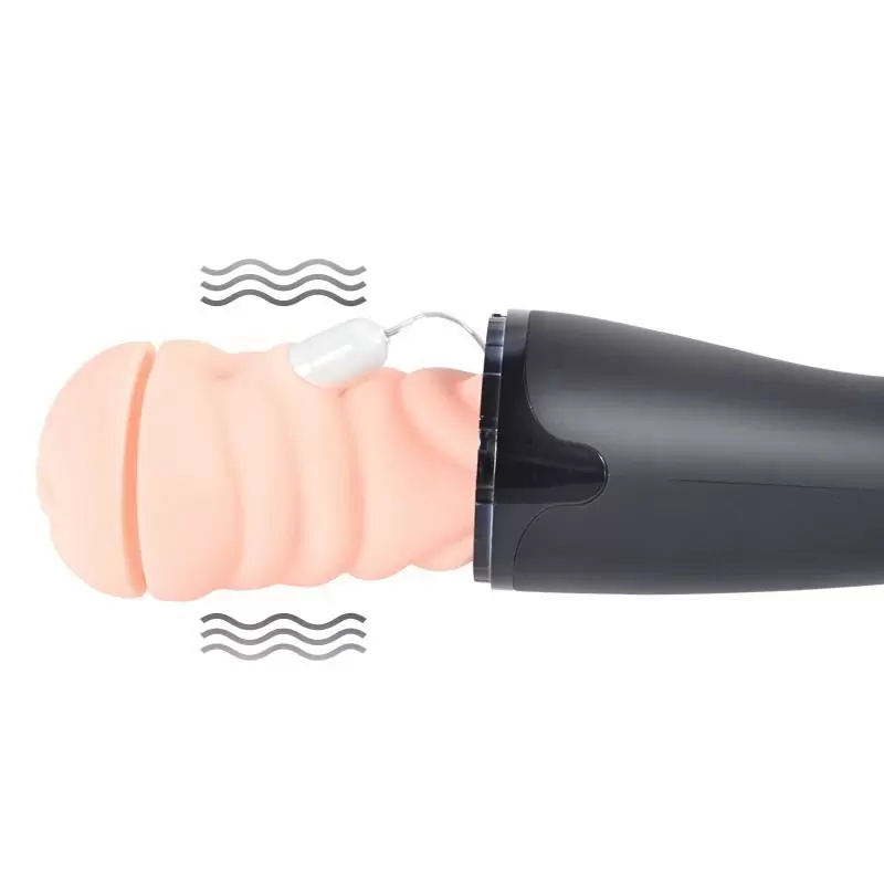 Перезаряжаемый маструбатор вагина RF в тубе - телесный с черным