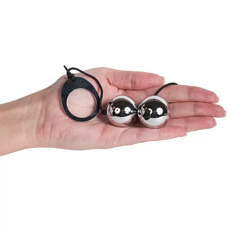 Тяжелые вагинальные шарики Heavy Metal Duo Spheres из металла – серебристые