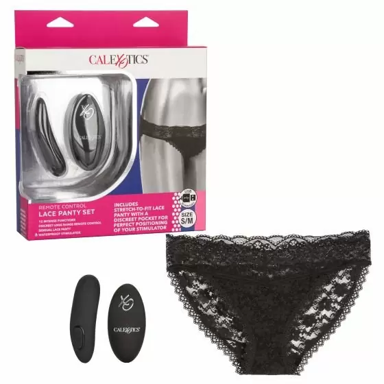 Трусики с вибратором для стимуляции клитора Remote Control Panty Set S/M: 12 режимов работы, АБС/силикон