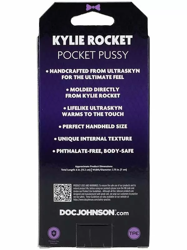 Реалистичный мастурбатор Doc Johnson Signature Strokers Kylie Rocket, ТПЕ, 14 см