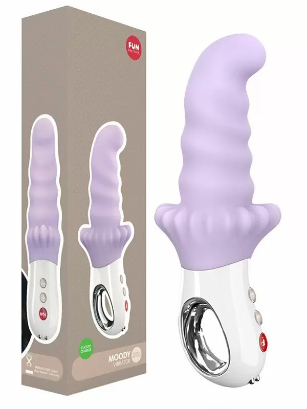 Фактурный вибратор Fun Factory G5 Moody, 18,8 см, силикон, лавандовый