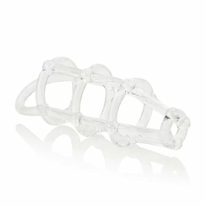  Резиновый бондаж для пениса Calexotics Cock Cage Enhancer – прозрачный