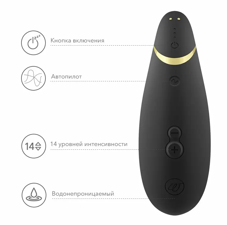 Вакуумный клиторальный стимулятор Womanizer Premium – черный