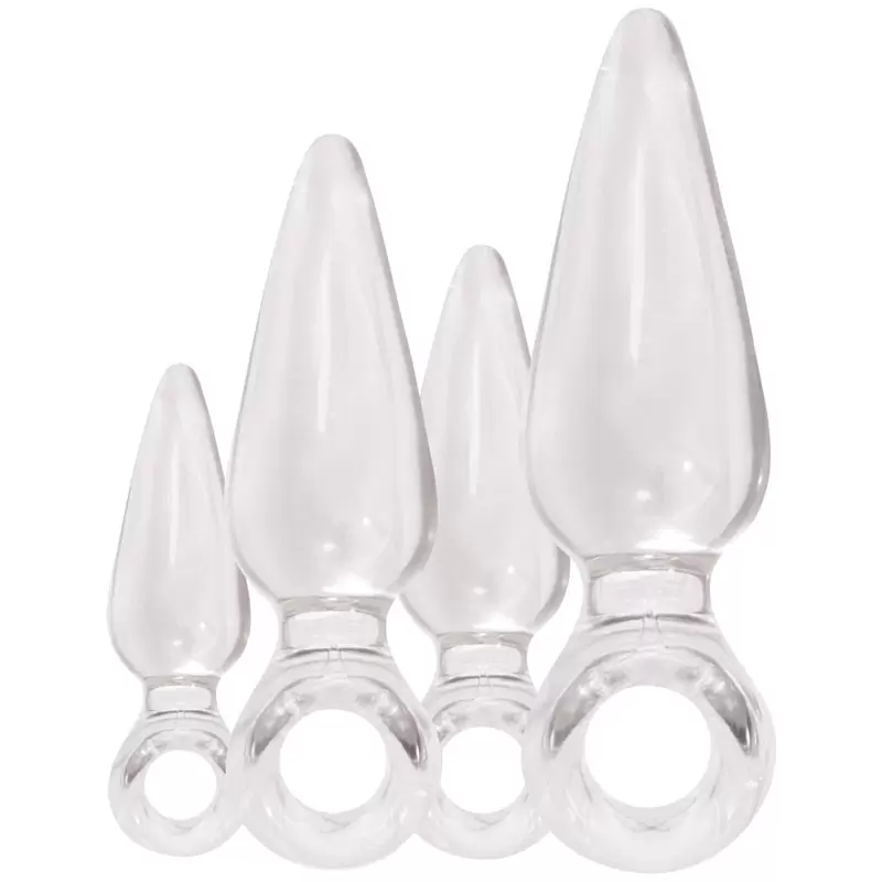 Набор анальных пробок Jolie 4х Trainer Kit – прозрачные