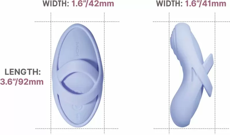 Мини-вибратор на пальцы Svakom Echo 2 с функцией нагрева, 5 режимов, 5 скоростей, дистанционное управление, функция блокировки, голубой