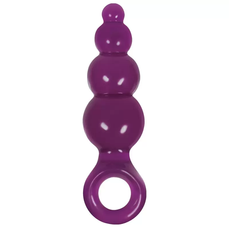 Анальная пробка с кольцом Jolie Ripples Mini – фиолетовая