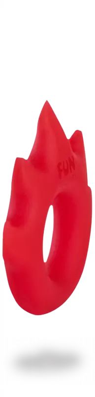 Эрекционное кольцо Fun Factory Flame со стимулятором клитора, диаметр 1,9 см, красный