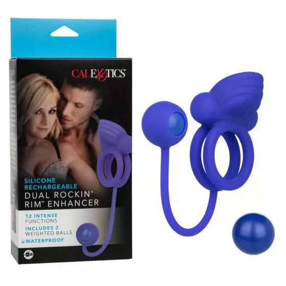 Двойное эрекционное кольцо Silicone Rechargeable Dual Rockin' Rim Enhancer