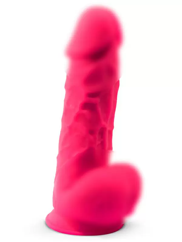 Реалистичный фаллоимитатор SILEXD Model 1, с мошонкой, 21,5 см, фуксия