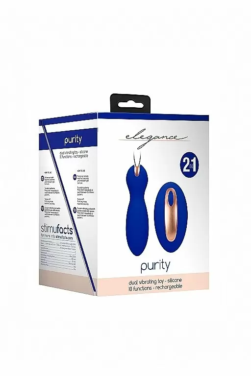 Виброшарики с вибропультом управления Purity (синие)