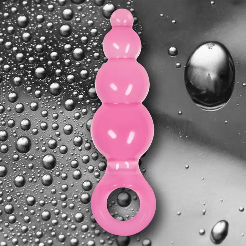 Анальная пробка с кольцом Jolie Ripples Mini – розовая