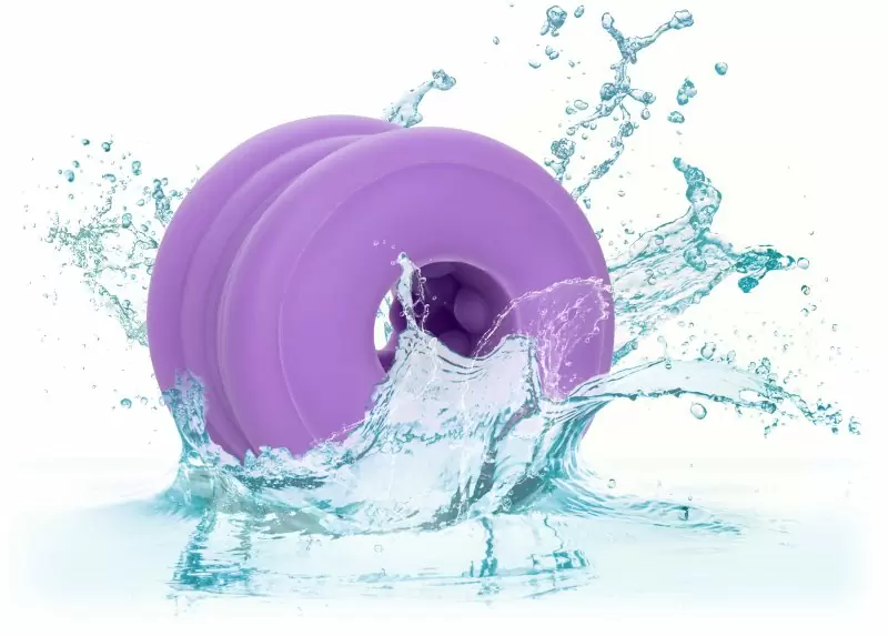 Эрекционное кольцо-бампер SLOP TOP DIRTY LUV, диаметр 2,5 см, силикон, светящийся, фиолетовый