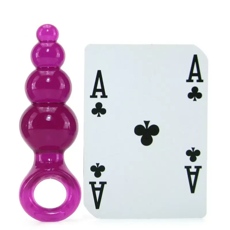 Анальная пробка с кольцом Jolie Ripples Small – фиолетовая