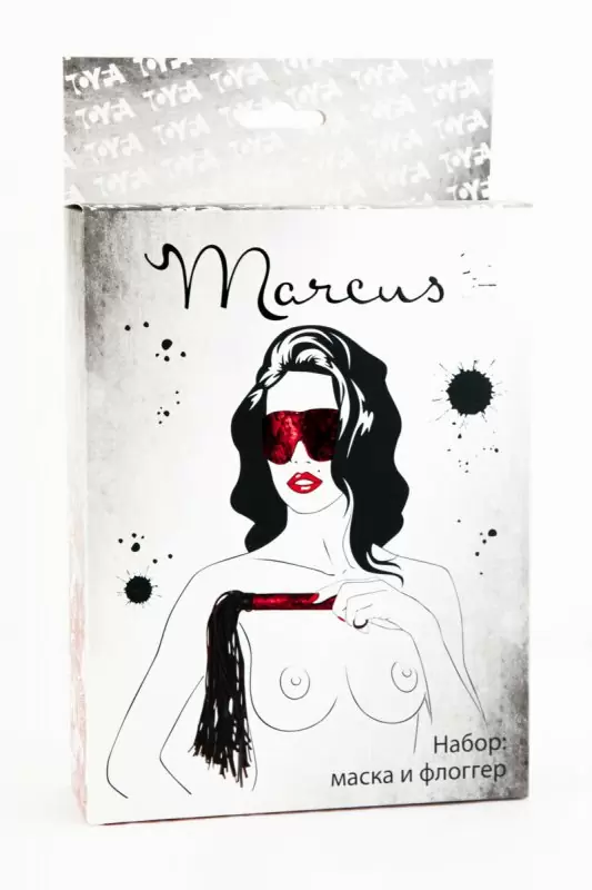 Кружевной набор маска и флоггер TOYFA Marcus – красный