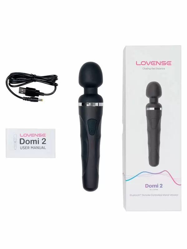 Мощный вибратор Lovense Domi 2, 10 режимов, 23,3 см, черный