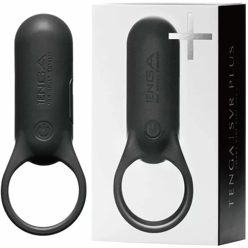 Эрекционное кольцо Tenga SVR+ Black с вибрацией