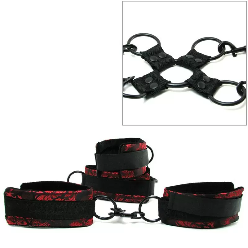 Фиксация для рук и ног крестообразная Scandal Hog Tie атласная