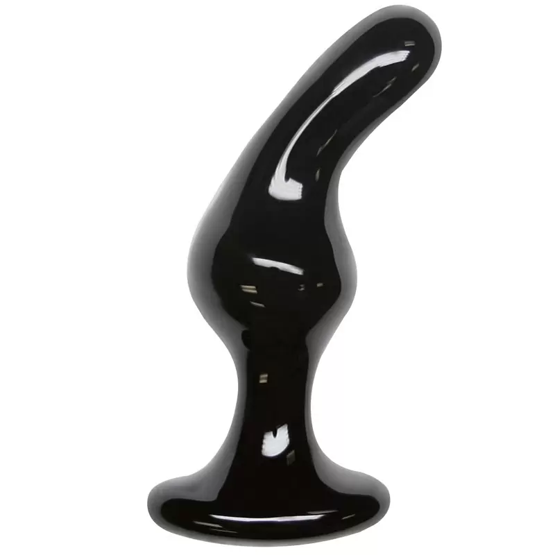 Анальная пробка из стекла Crystal Glass – черная