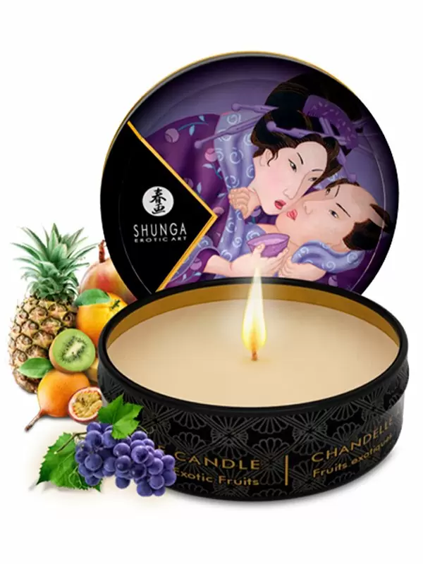 Подарочный набор Geisha's Secret, Экзотические фрукты, 5 предметов: массажные масла, лубрикант, возбуждающий и продлевающий крем