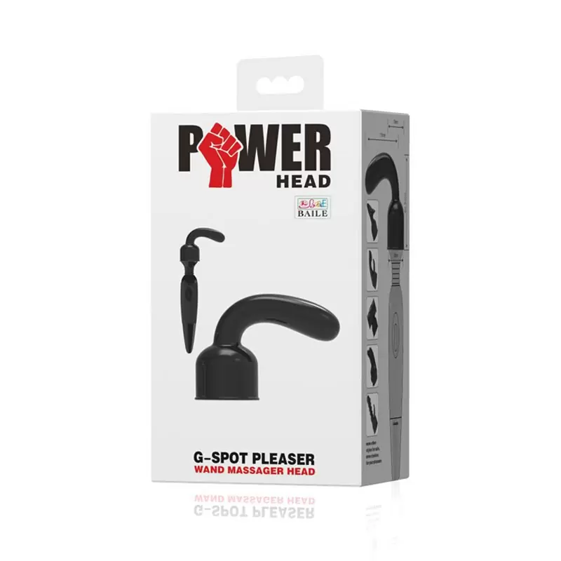 Насадка на вибромассажер Power Head G-Spot Pleaser для стимуляции точки G – черный