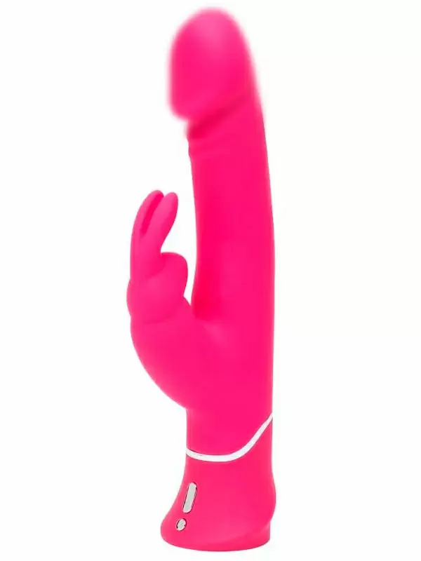Яркий вибратор-кролик Happy Rabbit Realistic, два мотора, 25,5 см, розовый