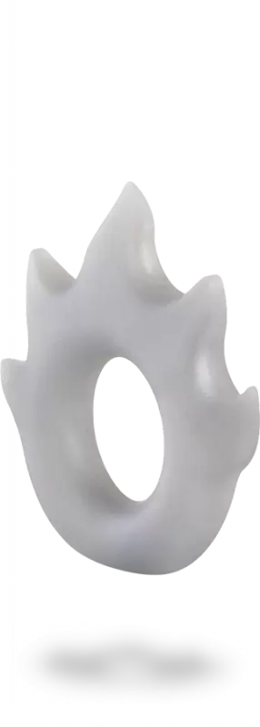 Эрекционное кольцо Fun Factory Flame со стимулятором клитора, диаметр 1,9 см, серебристый