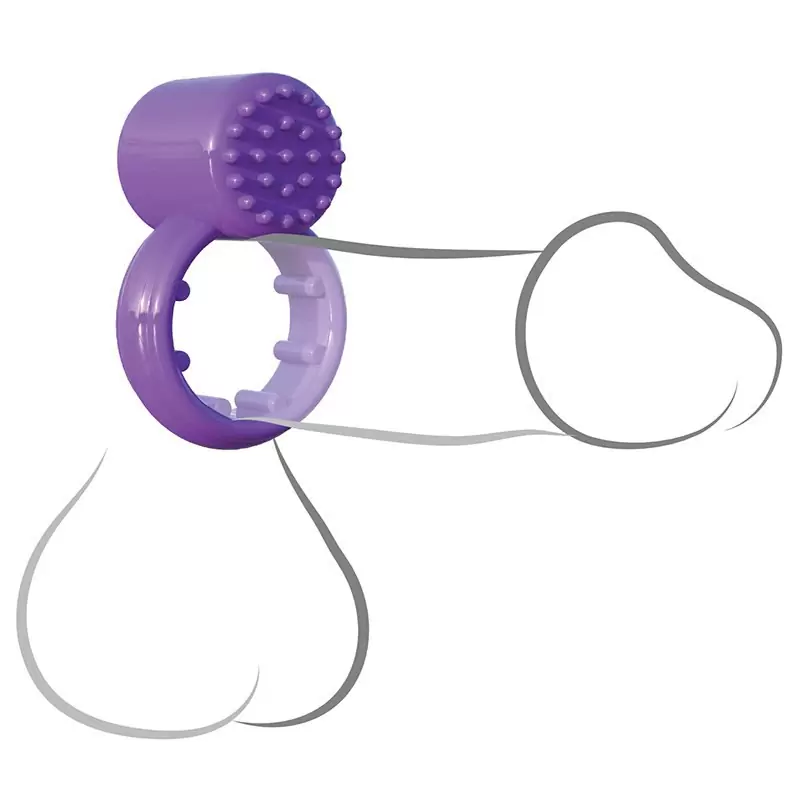 Эрекционное кольцо Sensual Touch Love Ring с вибрацией – фиолетовый