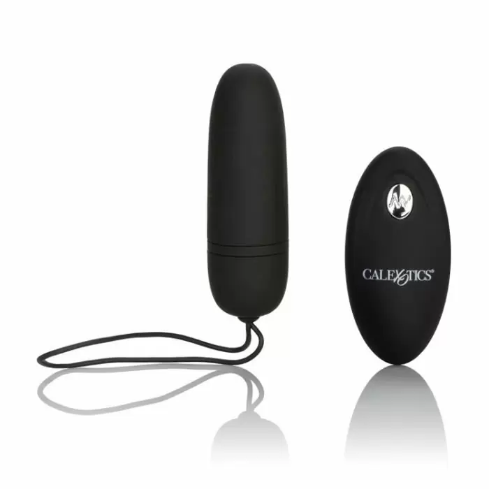 Вибропуля с дистанционным управлением Calexotics Silicone Remote Bullet – чёрный