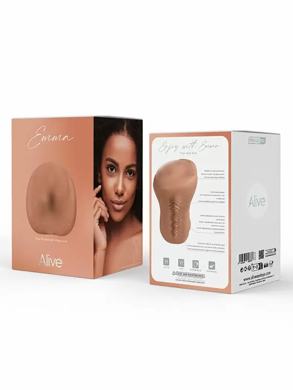 Реалистичный мастурбатор Alive Emma, 14,8 см, ТПЭ, телесный
