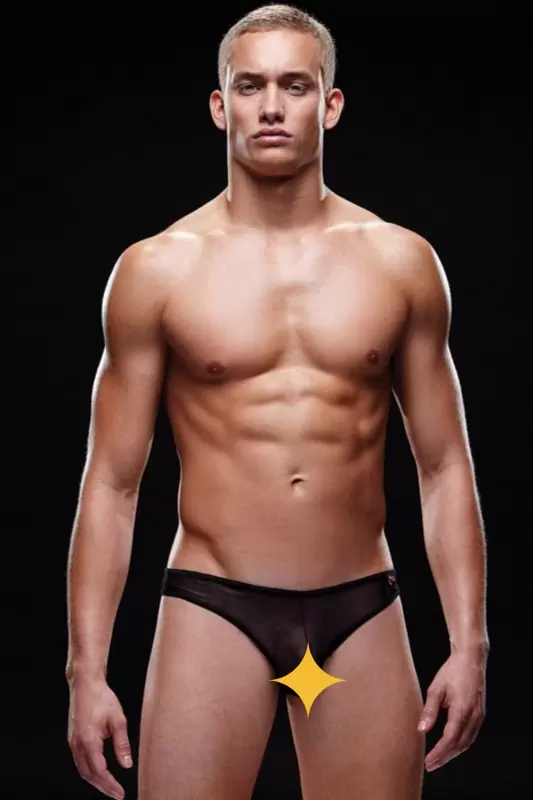 Черные брифы, трусы мужские - L/XL