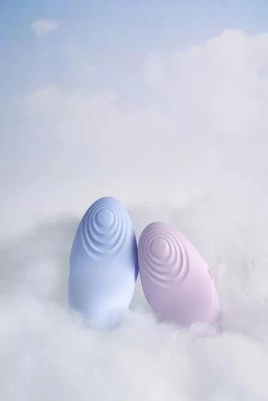 Мини-вибратор на пальцы Svakom Echo 2 с функцией нагрева, 5 режимов, 5 скоростей, дистанционное управление, функция блокировки, голубой