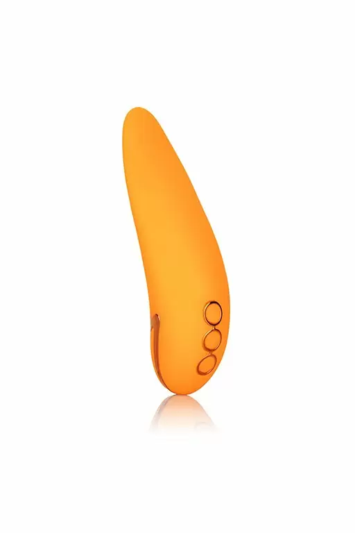 Мини-вибратор Hollywood Hottie с подвижным язычком - оранжевый