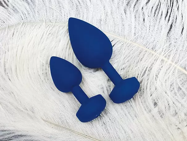 Аккумуляторная маленькая анальная пробка Gplug с вибрацией - неоновый синий