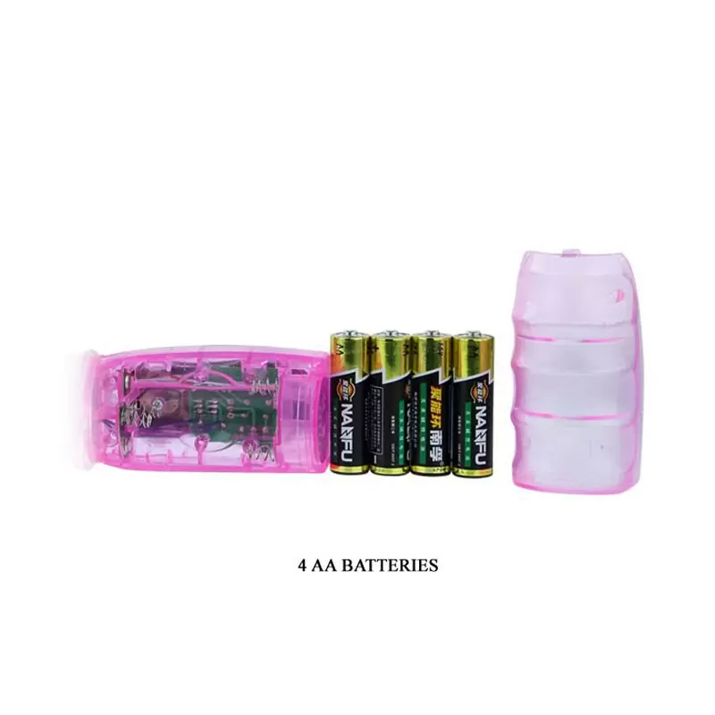 Ротатор-вибромассажер двойного действия с мягкими шипами Travel Partner – розовый