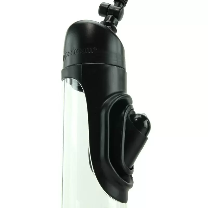 Мужская вакуумная помпа Perfect Touch с вибрацией - прозрачная