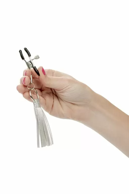 Зажимы для сосков Nipple Play Playful с кисточками - серебристый