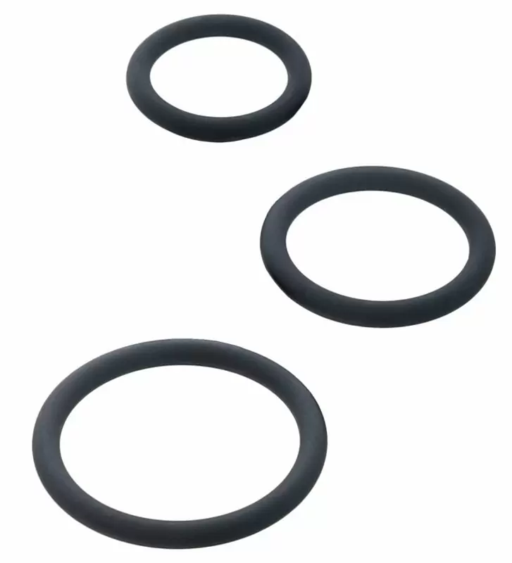 Набор эрекционных колец TOYFA Black&Red – черный