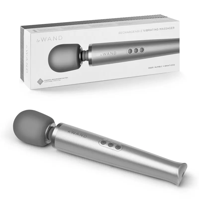Мультифункциональный перезаряжаемый массажер le Wand - серебристый