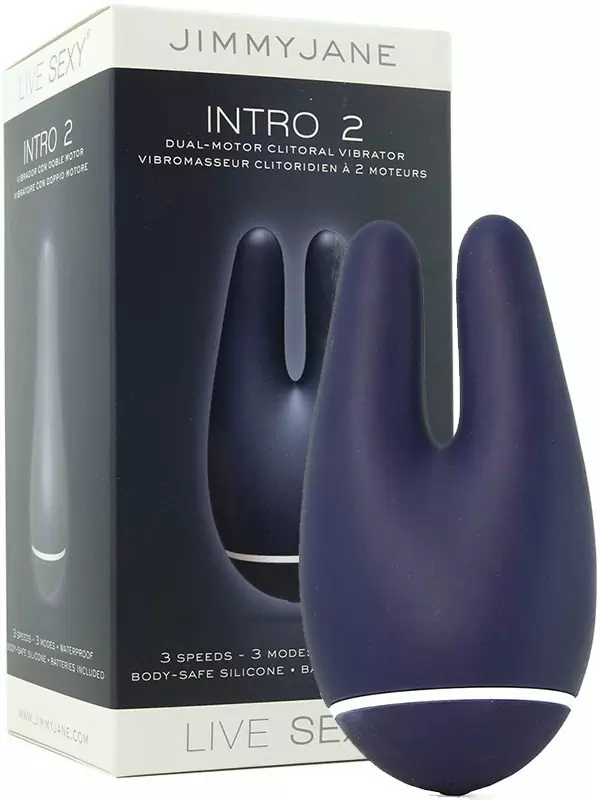 Двойной вибромассажер Intro 2 Dual-Motor – синий	