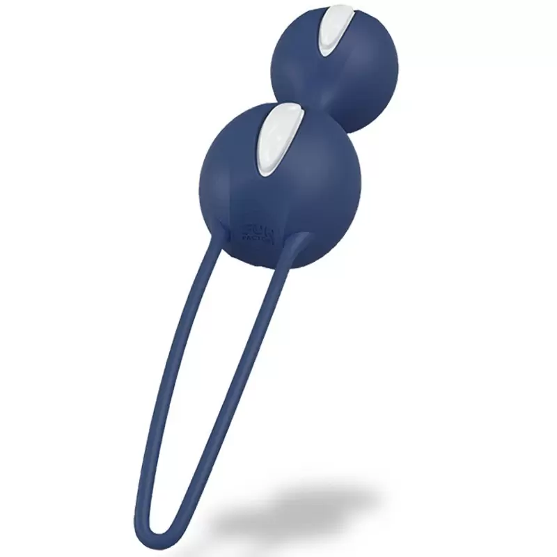 Вагинальные шарики Smartballs Duo с шариком внутри - синий