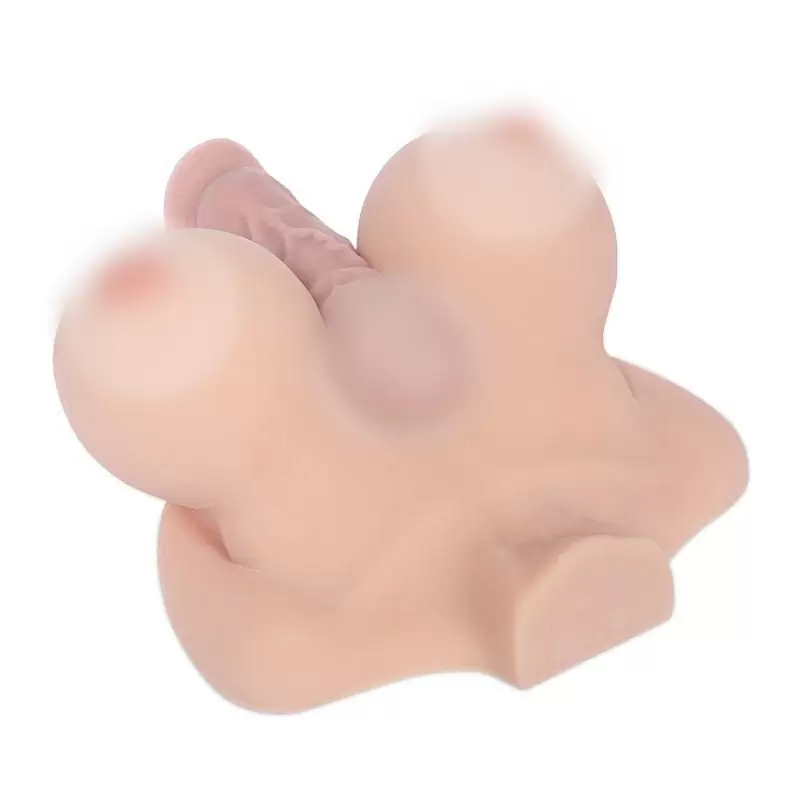 Торс-мастурбатор с большой грудью в натуральную величину Titties F – телесный