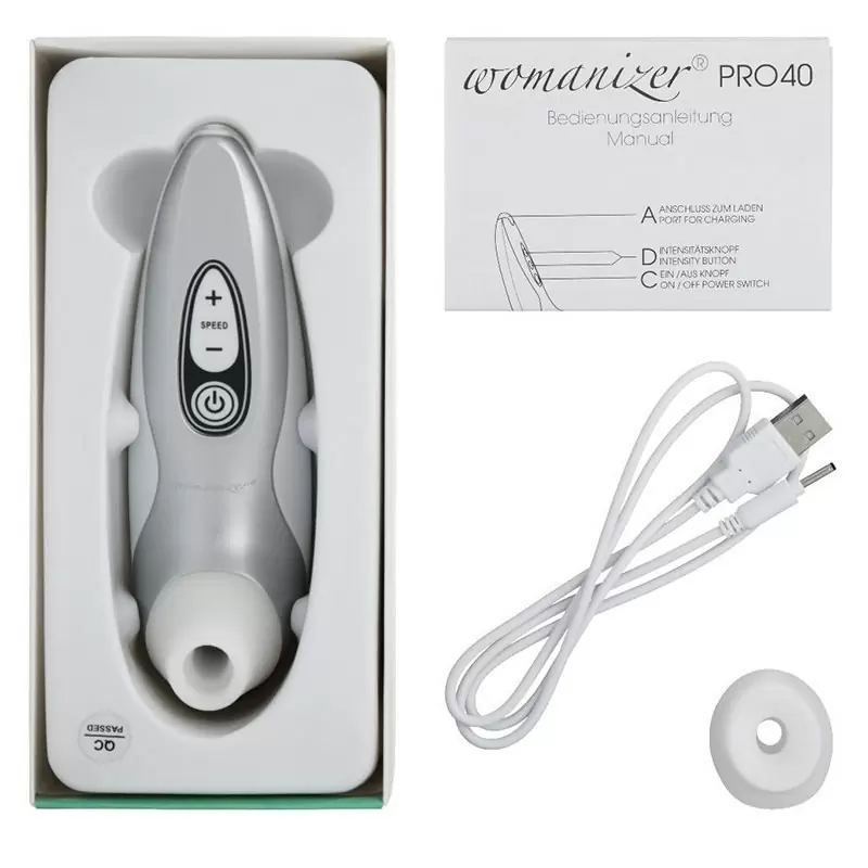 Бесконтактный клиторальный стимулятор Womanizer Pro 40 – белый