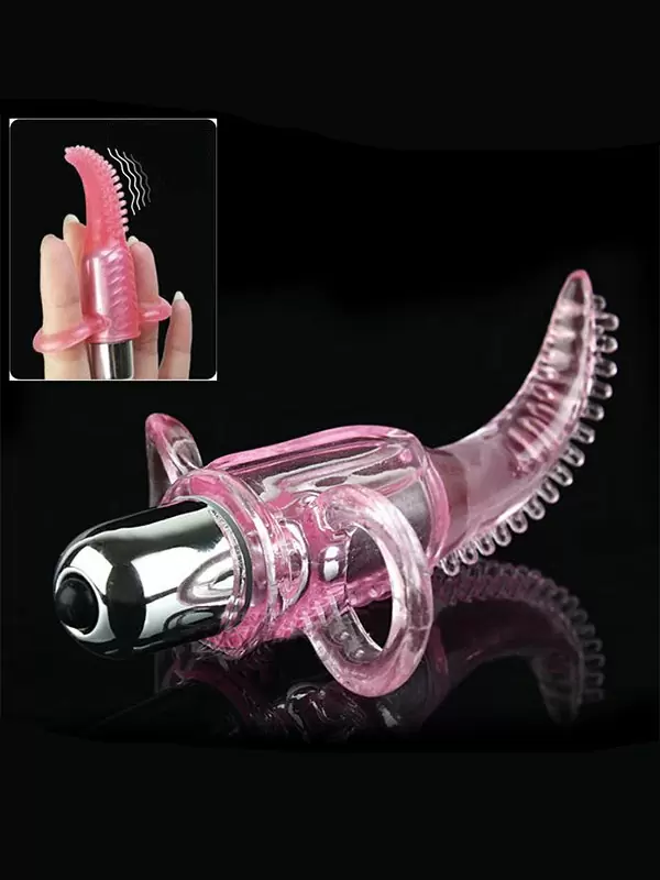 Вибростимулятор клитора с креплением на пальцы Vibro Finger – розовый